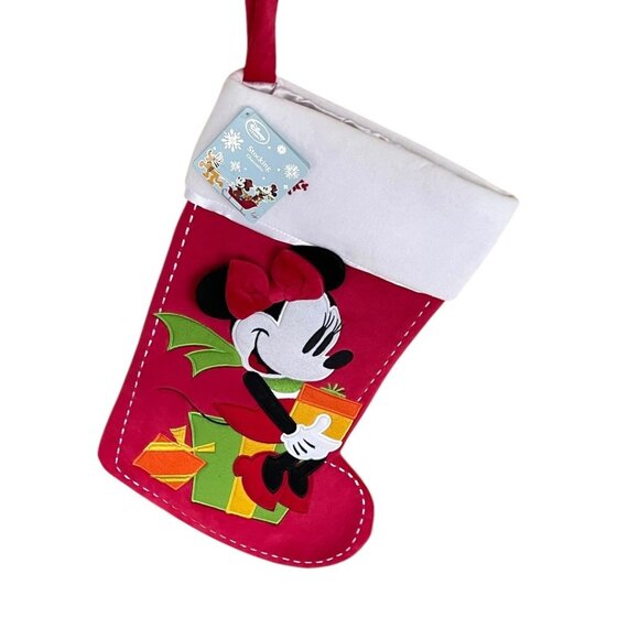 Disney Store Minnie Mouse Holiday Christmas Stocking